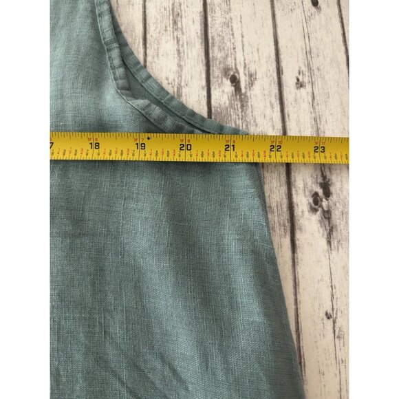 Maen 100% Linen Apron Romper Overall Pants Hankerchief Lagenlook Large pockets - Picture 11 of 15